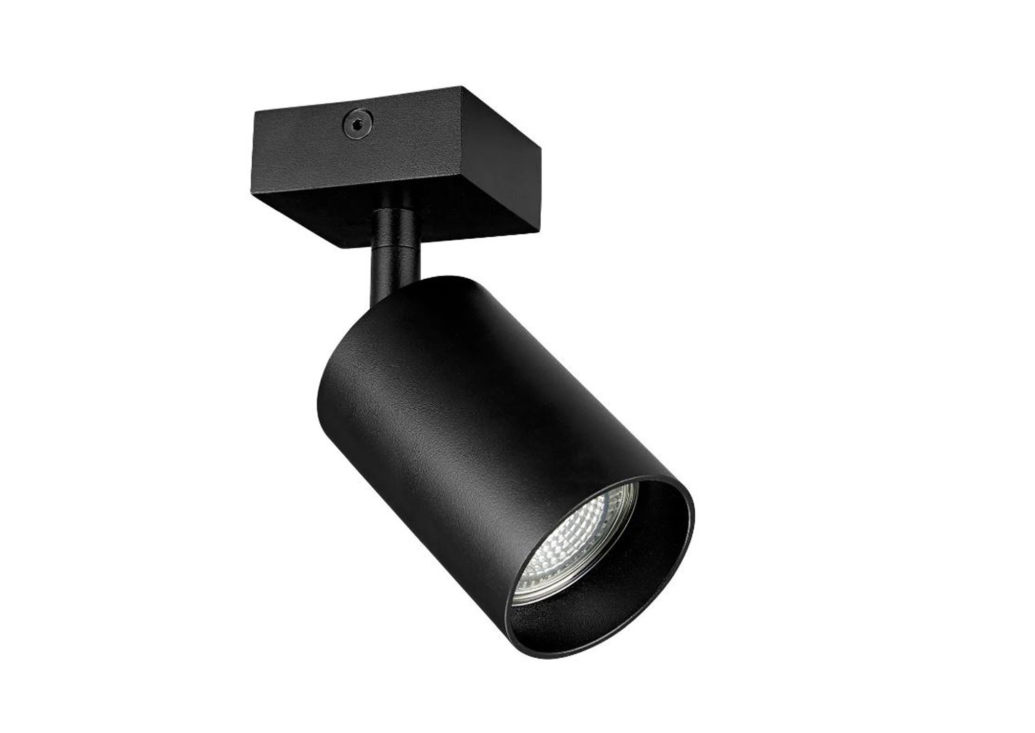 Applique murale - noir - 14,5x13x6cm - GU10 - 1x50W - ampoule non incluse - interrupteur