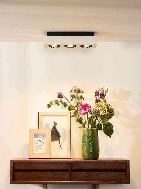 Plafondlamp - wit - dimbaar - LED - GU10 - 3x5W - 2200/3000K