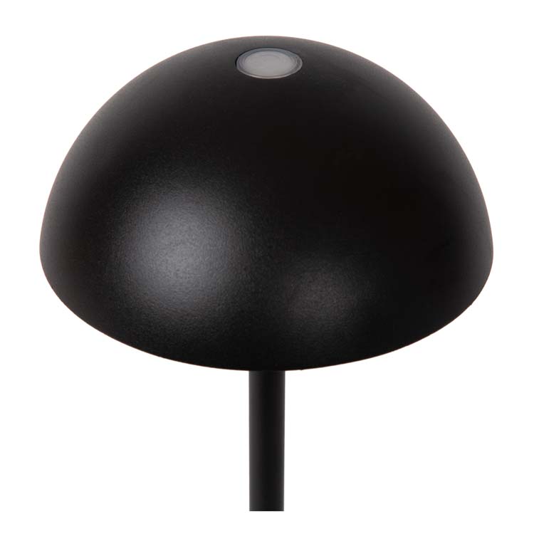 Lucide JOY - Lampe de table Extérieur Rechargeable - Batterie - Ø 12 cm - LED Dim. - 1x1,5W 3000K - IP54 - Noir