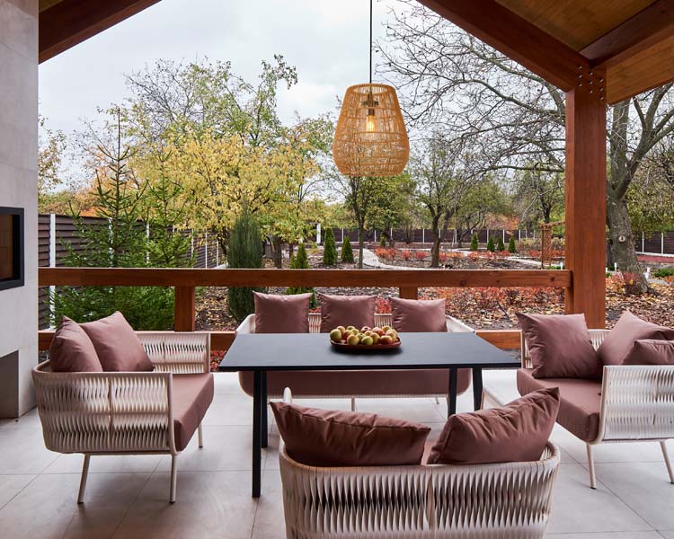 Suspension extérieure - naturel - Ø35cm - E27 - 40W - IP44