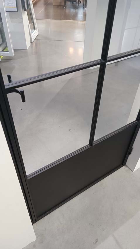 Enkele stalen binnendeur Black Beauty zwart 6R links duwend op maat