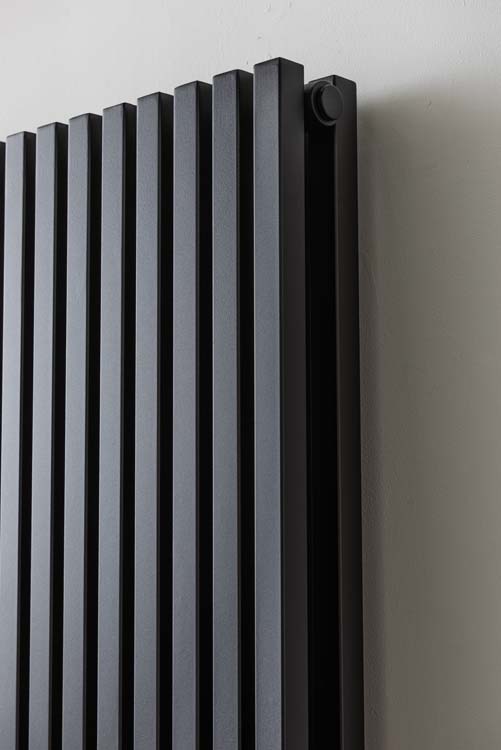 Radiateur design Devon double 180x58,5cm noir mat 2678Watt