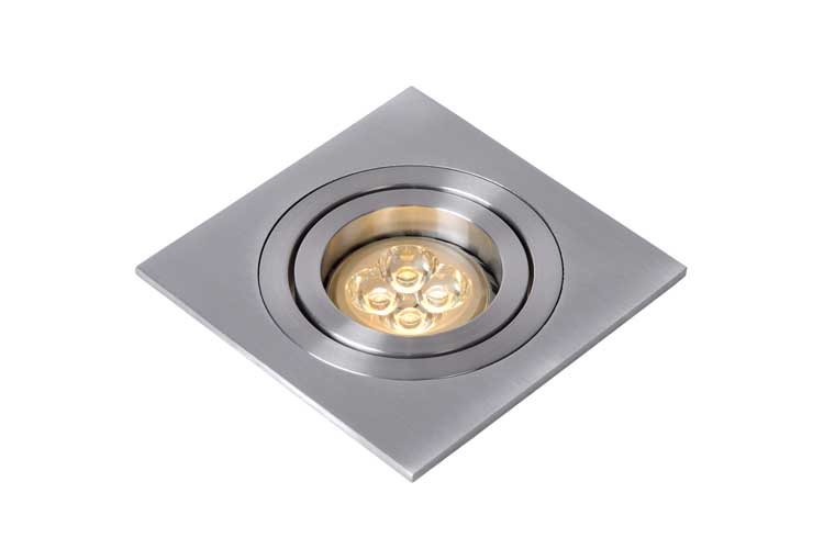 Inbouwspot vierkant - 1xGU10 - Mat chroom