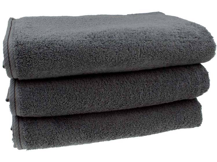 Serviette de bain Cosibel en coton anthracite 70x140cm qualité hôtelière