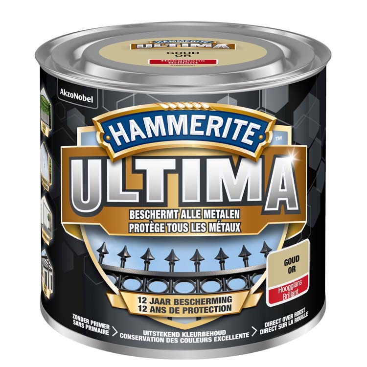 Hammerite ultima goud hoogglans 250ml