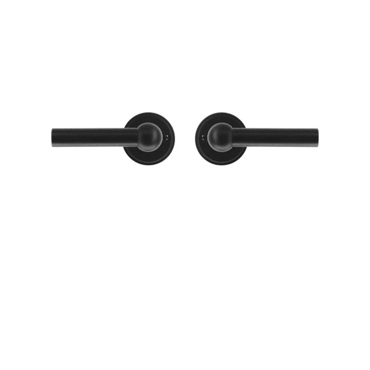 Poignée de porte grado 2x lucera noir sans rosace