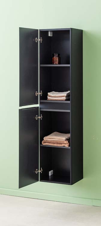 Kolomkast Ames mat zwart hangend 170x40x35cm