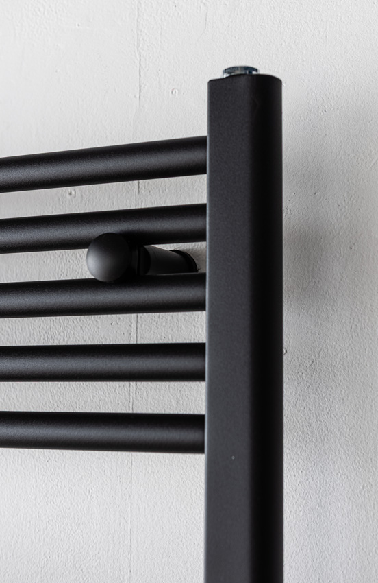 Handdoekradiator Dale 120x60cm enkel zwart 575W
