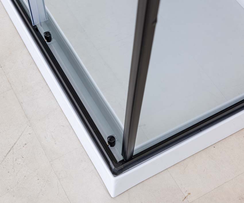 Douchecabine Piper thermostatisch L/R zwart draaideur 110x80x215cm Douchecabine Piper thermostatisch L/R zwart draaideur 110x80x215cm