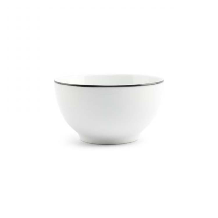 Kom Black Rim basic white 14 x H 8 cm
