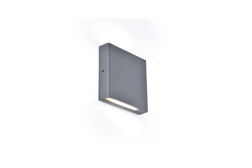 Wandlamp buiten Karo - grijs - 8.5W - 4000K - IP54 -