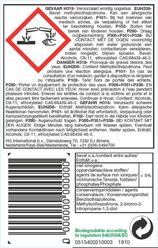 HG détergent surpuissant pour sols stratifiés (produit n° 74) HG détergent surpuissant pour sols stratifiés (produit n° 74)