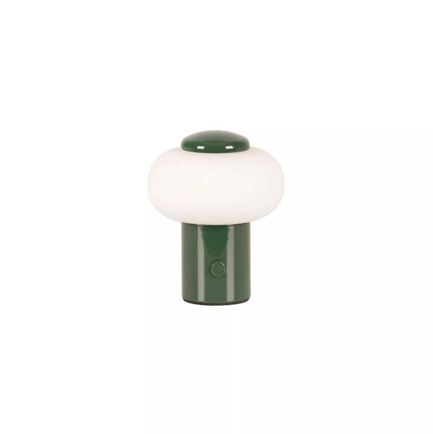 Lucide Essential Gustav - Lampe de table rechargeable - Batterie/Pile - Ø8cm - LED dimmable - 1x0,8W 2700K - Vert