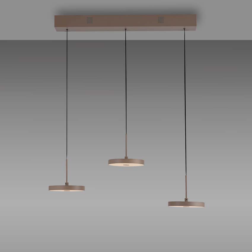 Luminaire suspendu Jojo - Sable - 65cm - dimmable - 3x6,8W - 3000K Luminaire suspendu Jojo - Sable - 65cm - dimmable - 3x6,8W - 3000K