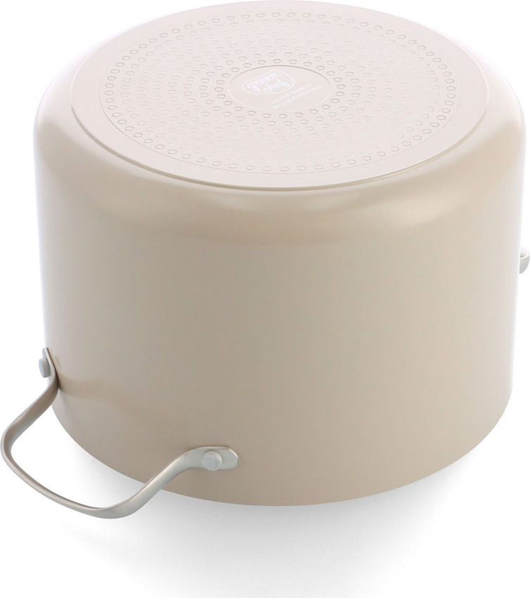 Casserole avec couvercle crème Ø24cm avec revêtement antiadhésif sans PFAS