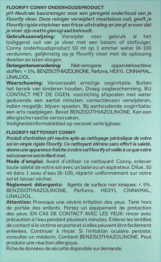 Produit d'entretien Floorify Conny pour sols vinyl 1L