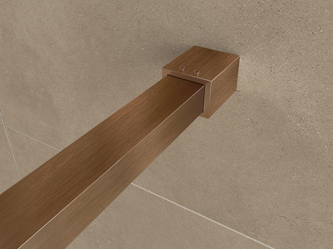 Set profilé + barre de renforcement Khloe bronze cuivre brossé 120cm