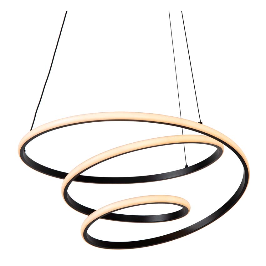Lucide Essential Espiral - Suspension - LED dimmable - CCT - 1x40W 2700K/4000K - Noir