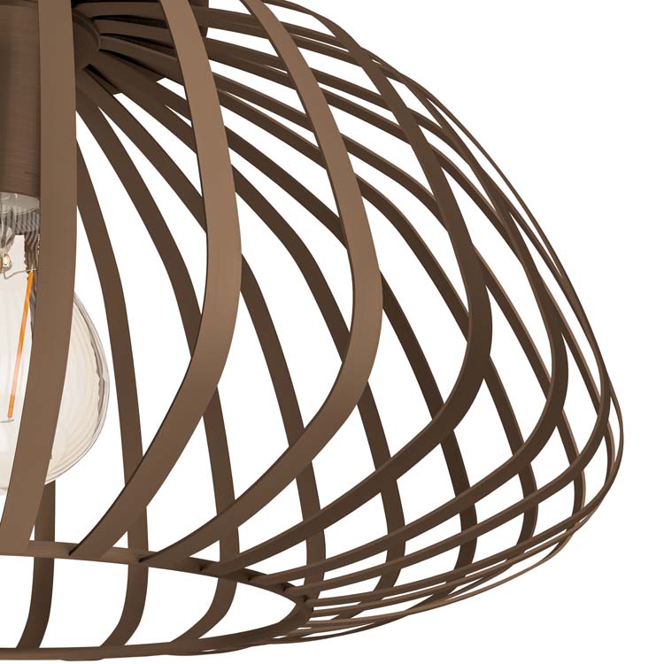 Plafonnier - bronze - Ø38,5cm - dimmable - E27 - 1x40W