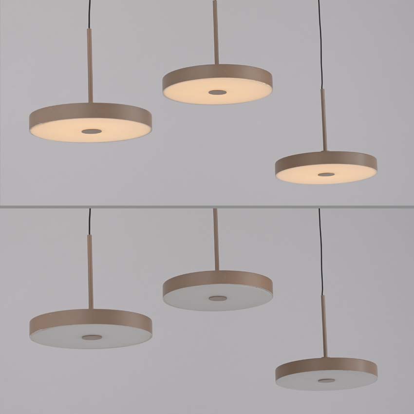 Luminaire suspendu Jojo - Sable - 65cm - dimmable - 3x6,8W - 3000K Luminaire suspendu Jojo - Sable - 65cm - dimmable - 3x6,8W - 3000K