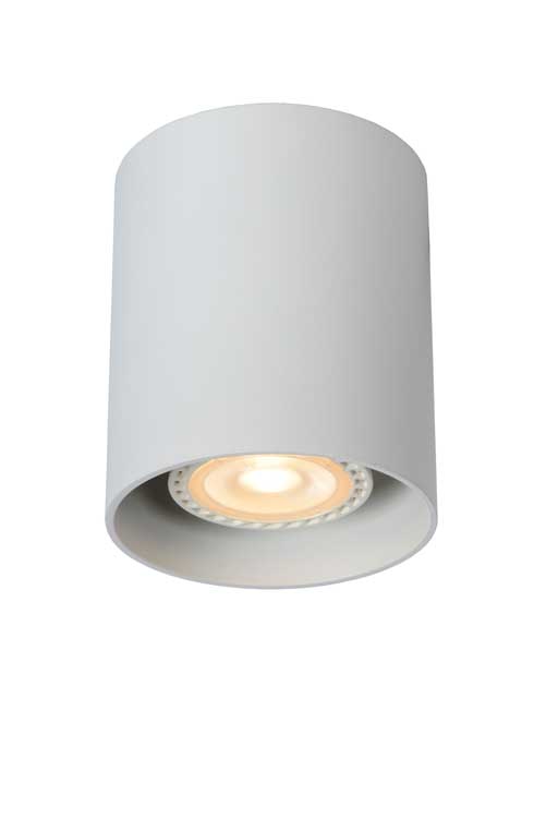 Lucide BODI - Spot plafond - Ø 8 cm - GU10 - Blanc - forme tubulaire