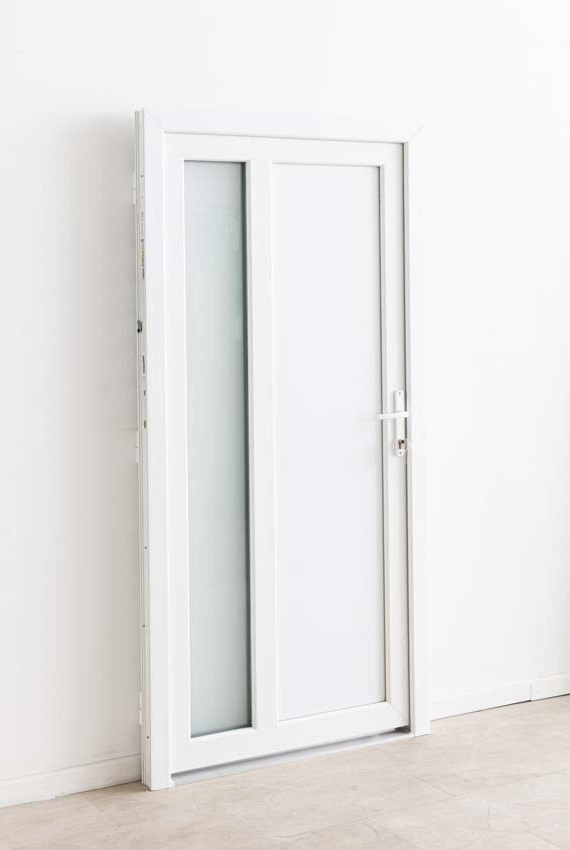 Buitendeur Lumeo PVC mat glas wit 1100x2100mm rechts