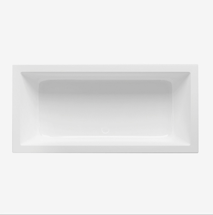 Inbouwbad Harper mat wit 180x80cm