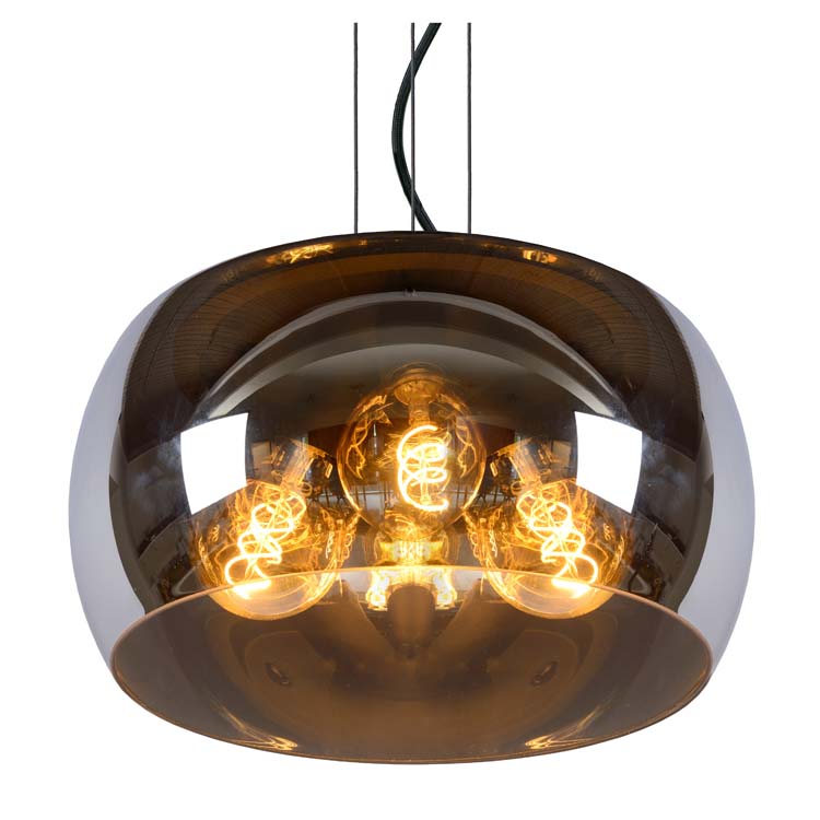 Lucide OLIVIA - Hanglamp - Ø 40 cm - 3xE27 - Fumé