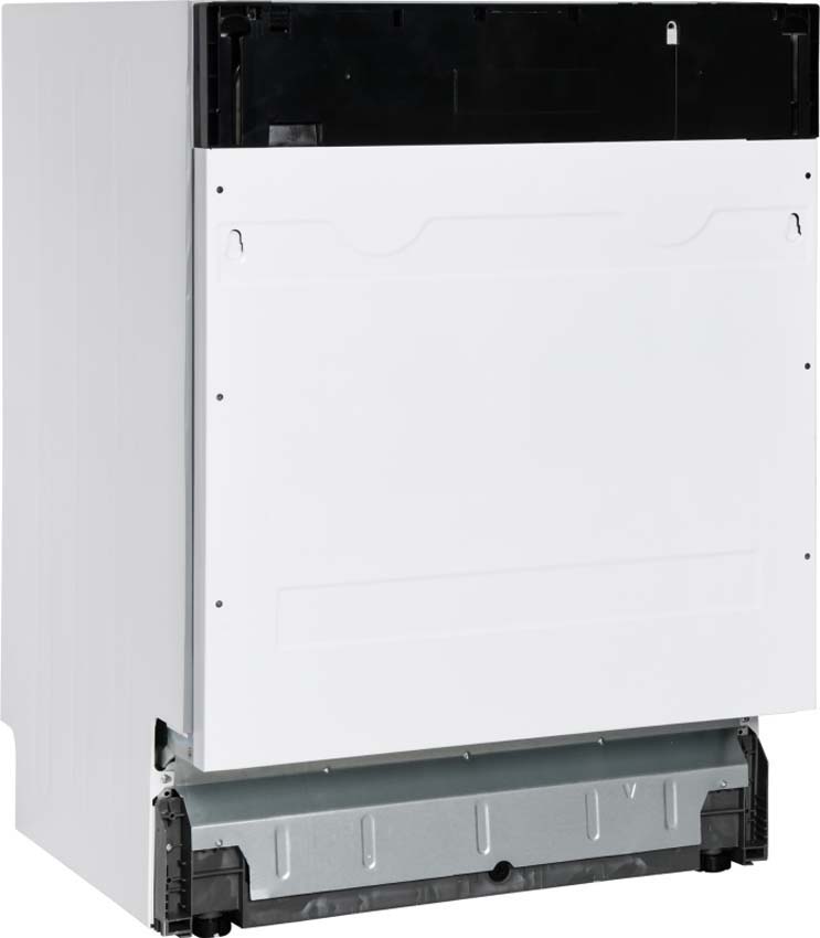 Keuken Maren wit/houtlook 280cm - met toestellen - vitrokeramische kookplaat en inox wanddampkap