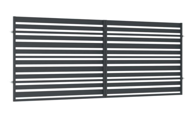 Portail battant Cannes acier noir 350x150cm