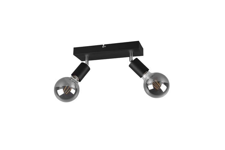 Spot en applique noir excl lampe LED possible 2 spots