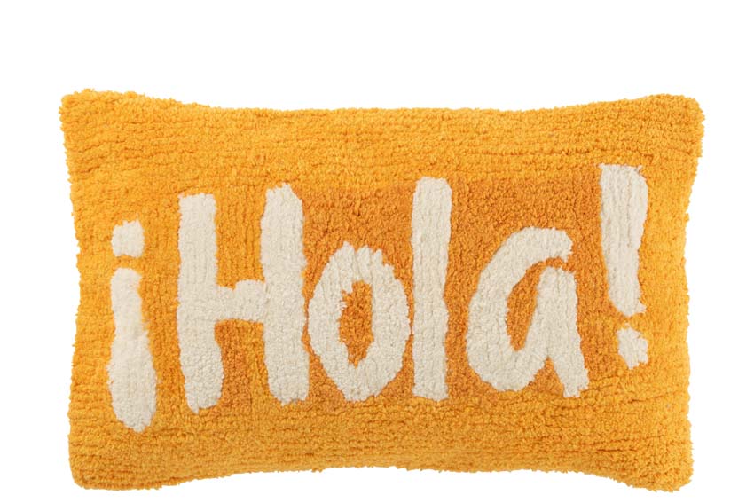 Kussen Hola oranje 30x50cm