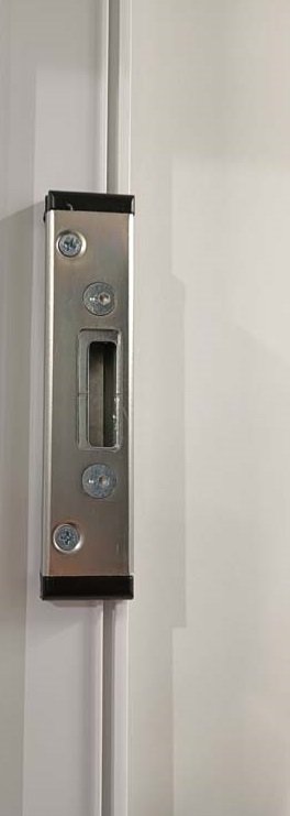 Porte extérieure pvc anti-effraction avec finition alu Varno noir L980 X H2180 mm G