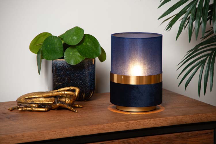 Tafellamp - blauw - Ø15cm - E14 - 40W