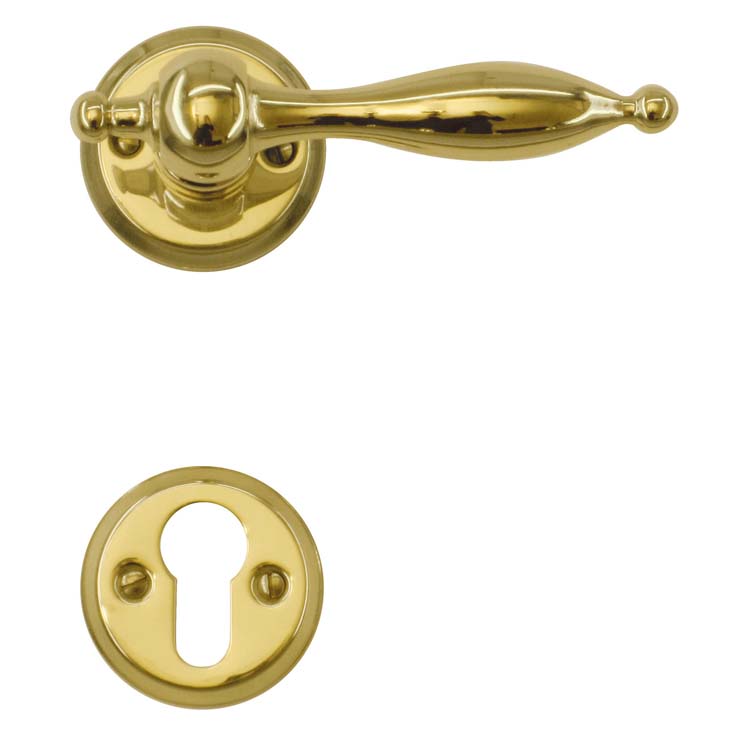 Poignée de porte pro adria cuivre rosace cylindre