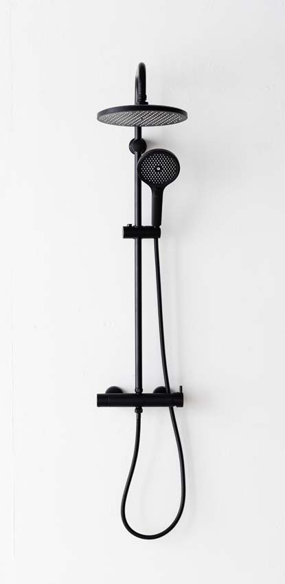 Set de douche Steve mitigeur noir