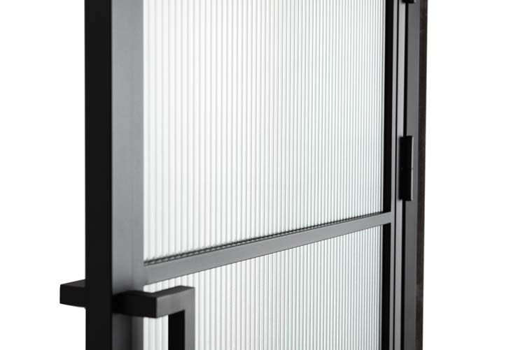 Porte intérieure Fer forgé 3W Thalia verre strié 880 x 2040 mm Gauche