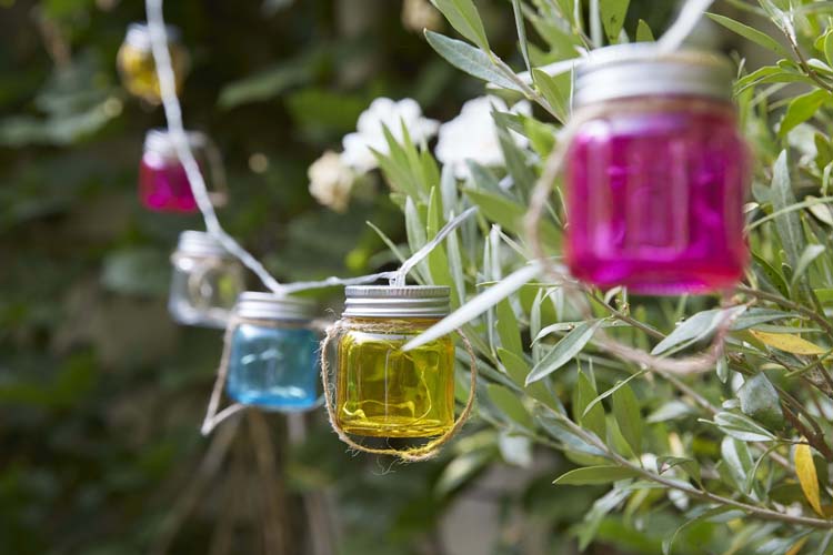 Solar cordon lumineuse Belluno 8 lampes couleur