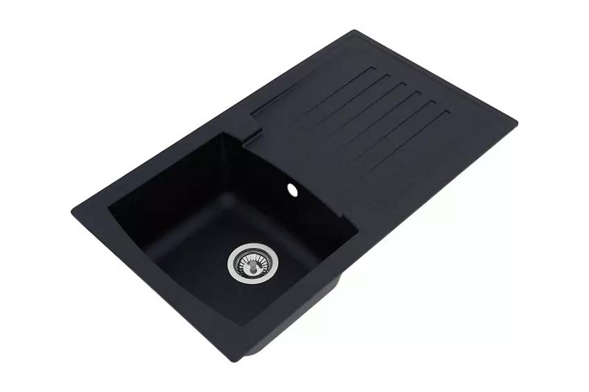 Spoelbak Nils zwart 86x50cm