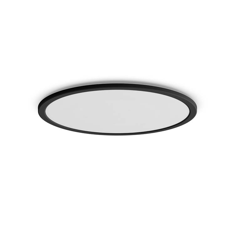 Plafonnier super mince 18W 27K noir 1500L IP44