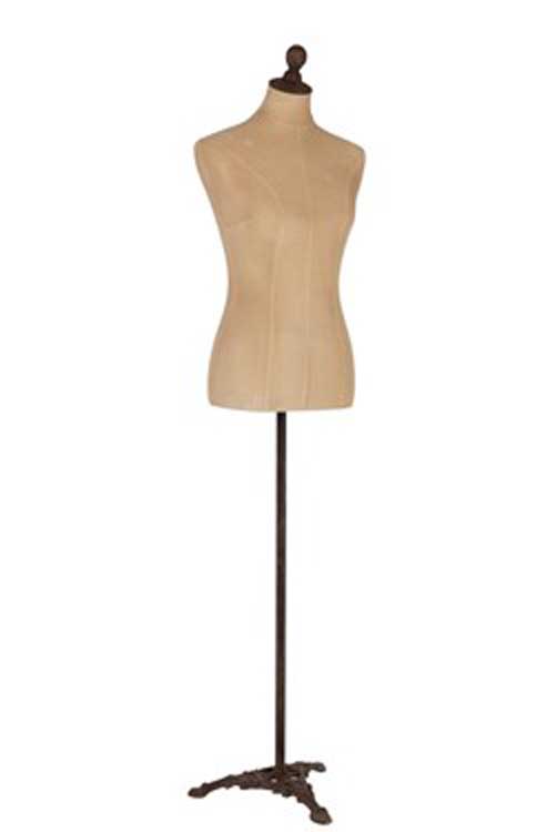 Paspop staander textiel PVC beige 40x220 cm