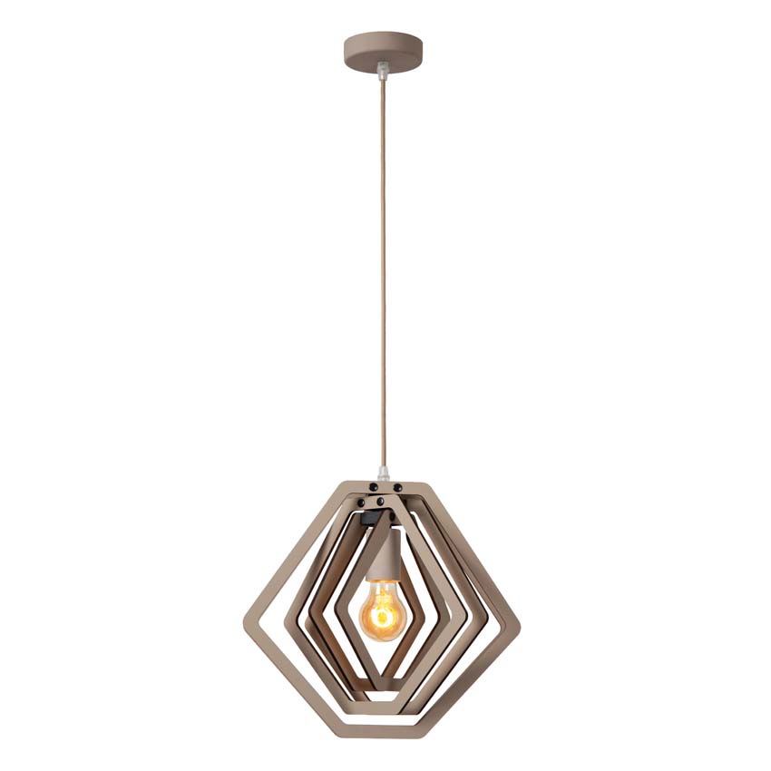 Lucide Mauro - Suspension enfant - 1xE27 - Taupe