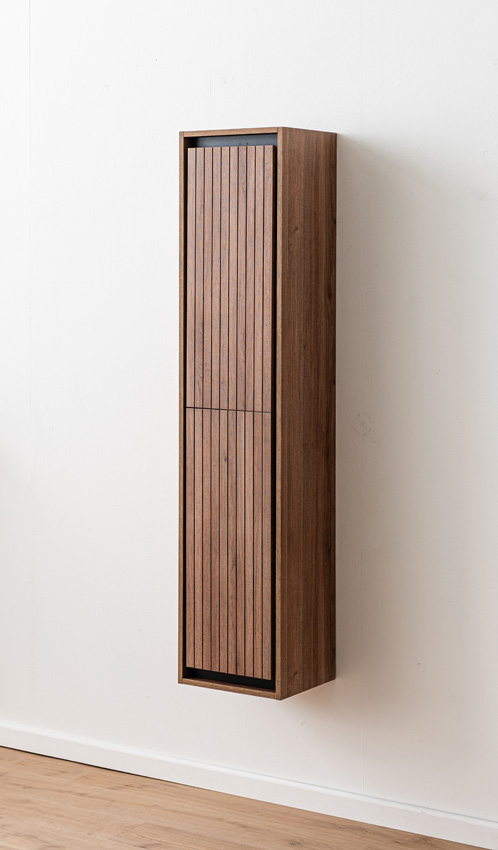 Kolomkast Toledo eik/zwart hangend 160x35x30cm