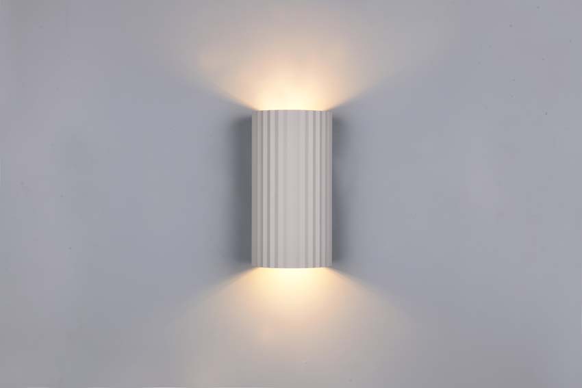 Applique murale - Gris - 9,5x18x8cm - Dimmable - GU10 - 2x10W