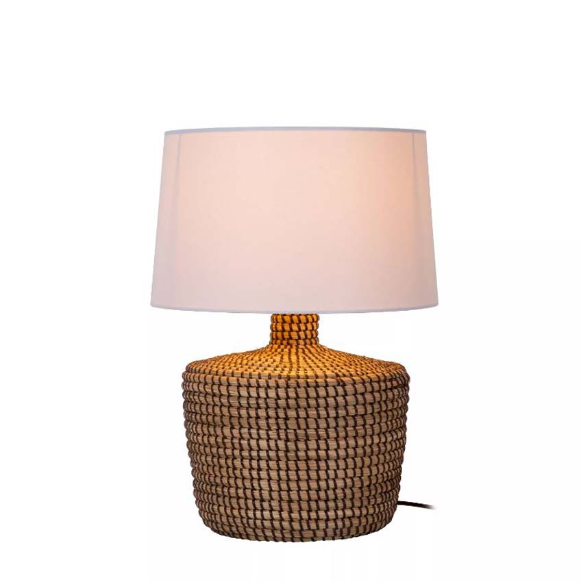 Lucide Premium Ambala - Lampe de table - Naturel - Ø35cm - E27 - 1x40W - Vase