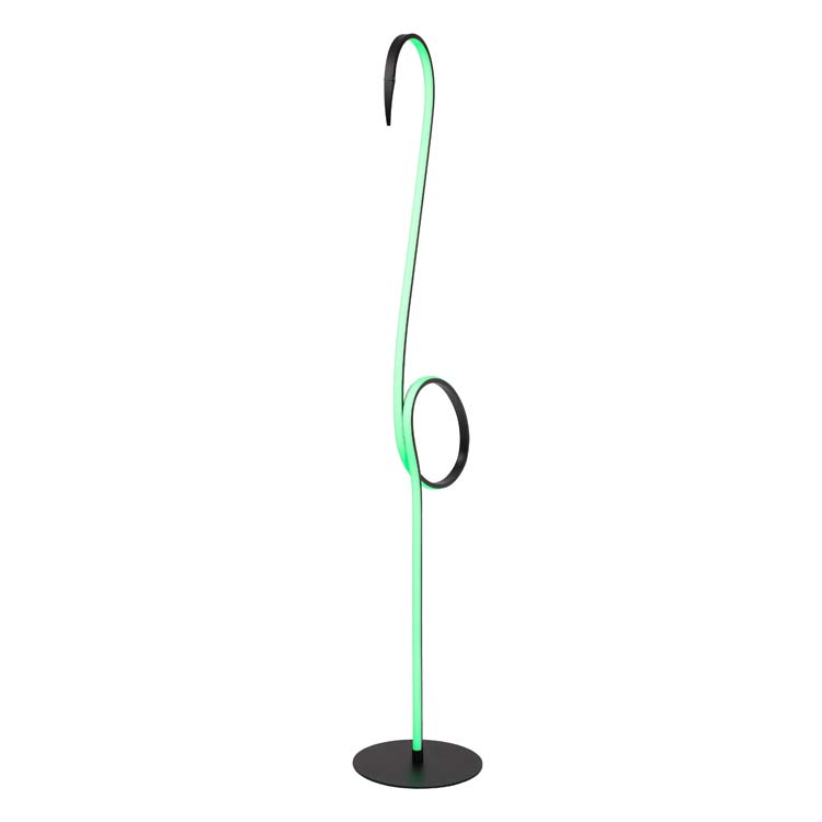 Staande lamp - zwart - H130cm - LED - RGB