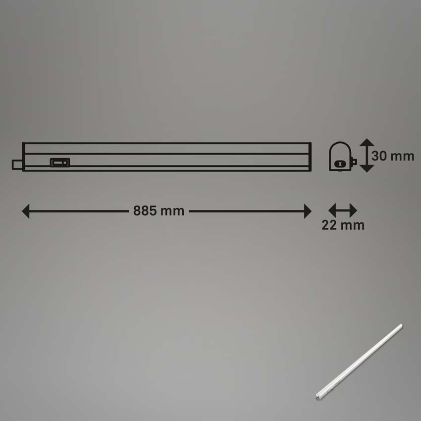 Éclairage de cuisine - blanc - 87,3cm - LED - 10W - 4000K - raccordable