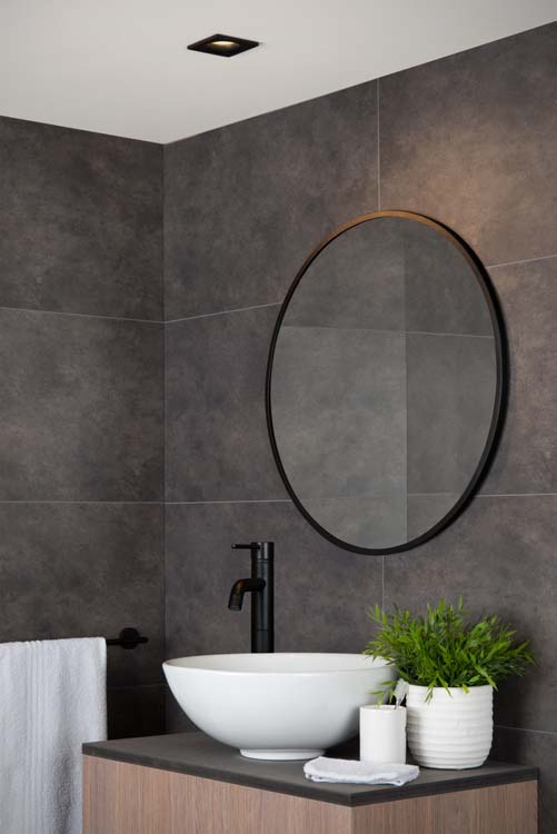 Inbouwspot Badkamer - GU10 - IP44 - Zwart