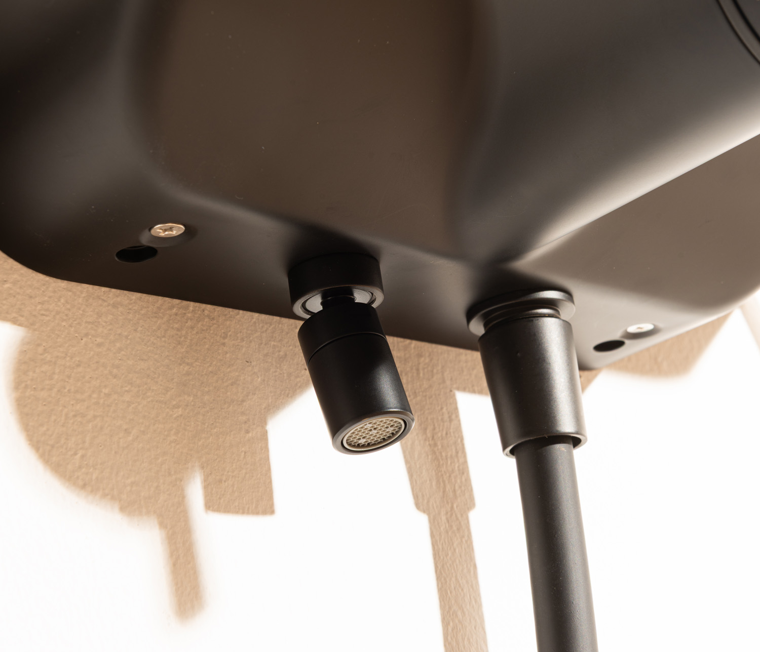 Bad- en doucheset Vicente thermostatisch mat zwart