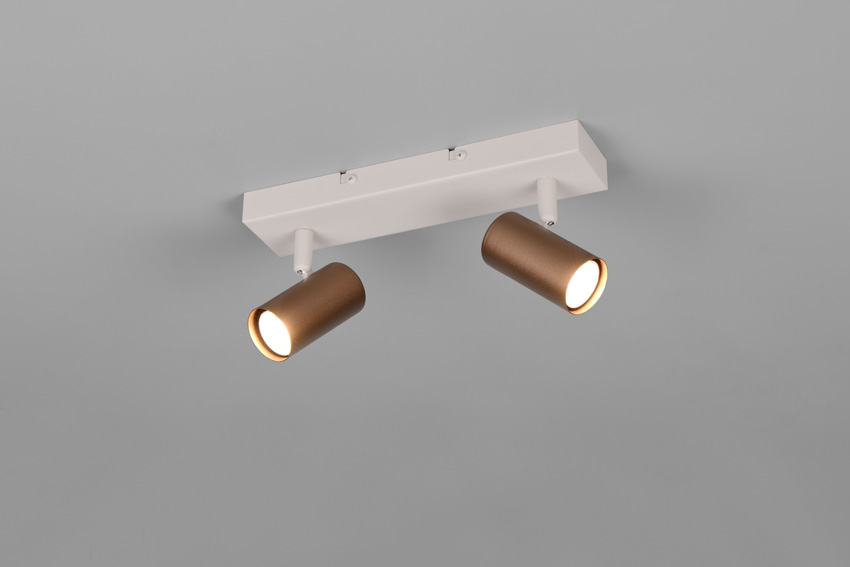 Opbouwspot - koffie - 26x6x13,5cm - dimbaar - GU10/MR11 - 2x5W